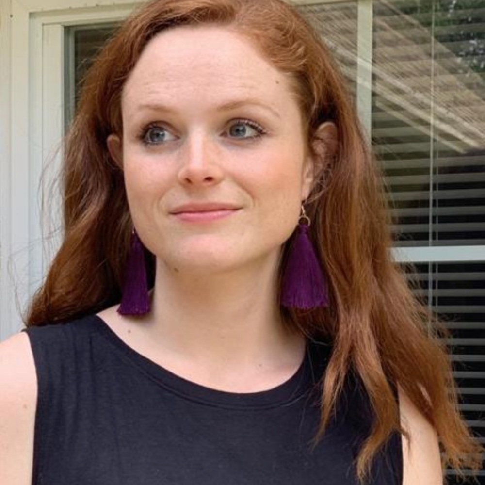 Tassel Drop Earrings in Dark Purple